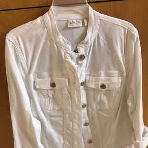 Chico’s white jacket size 2 (large or size 12)